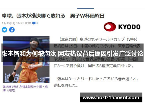 张本智和为何被淘汰 网友热议背后原因引发广泛讨论